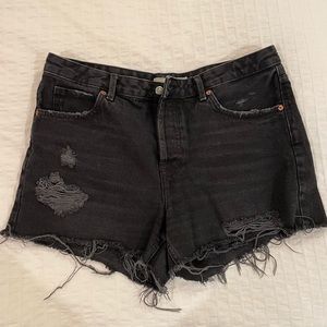 High waist topshop denim shorts